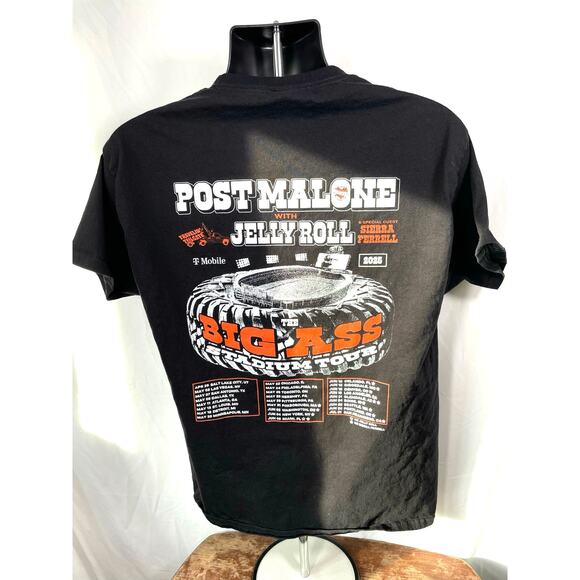 Post Malone Jelly Roll Big Ass Tour 2025 Tee L - Picture 2 of 7